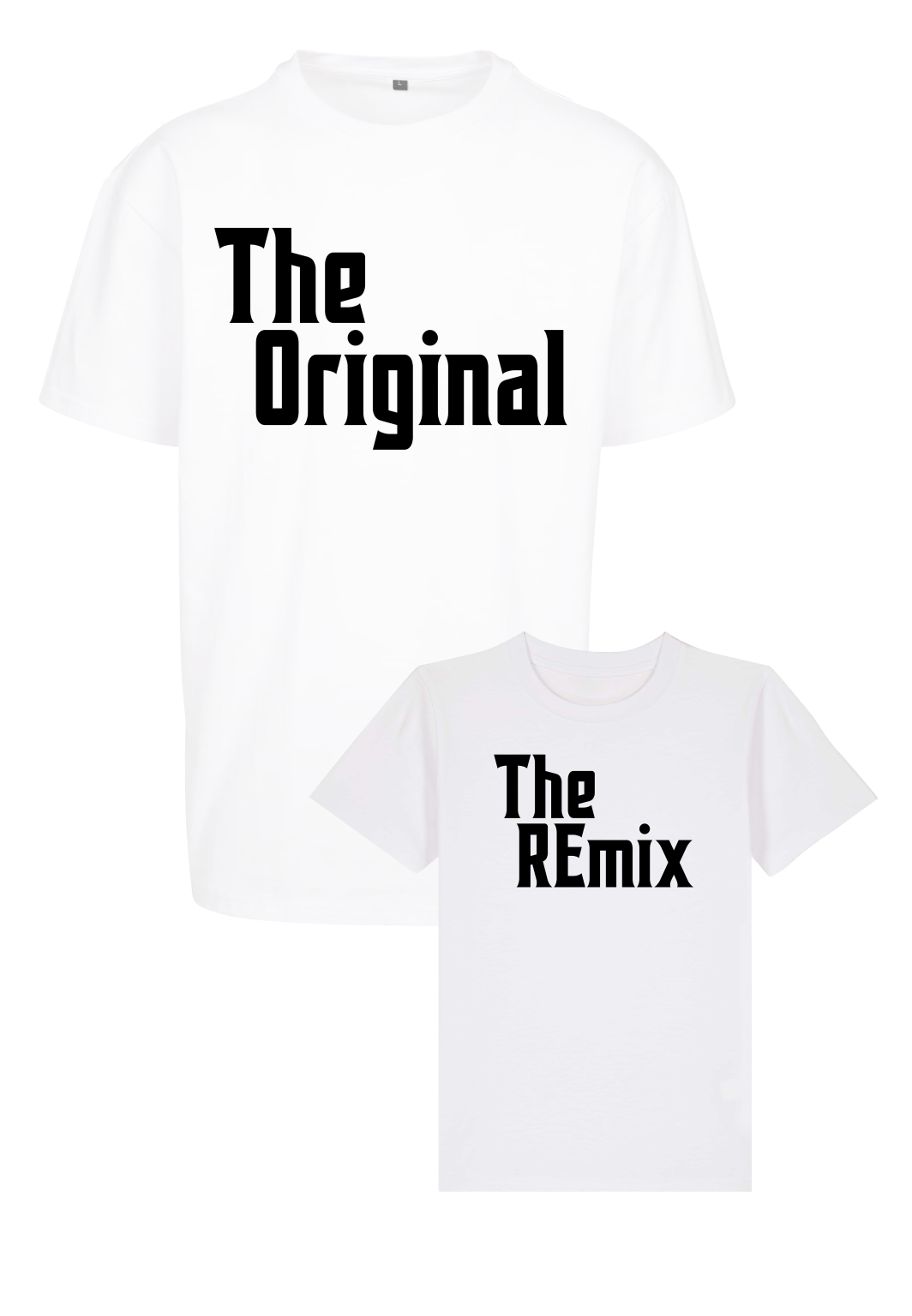 Bundle: T-Shirt - The Original (Adult) x T-Shirt - The Remix (Kid) - White