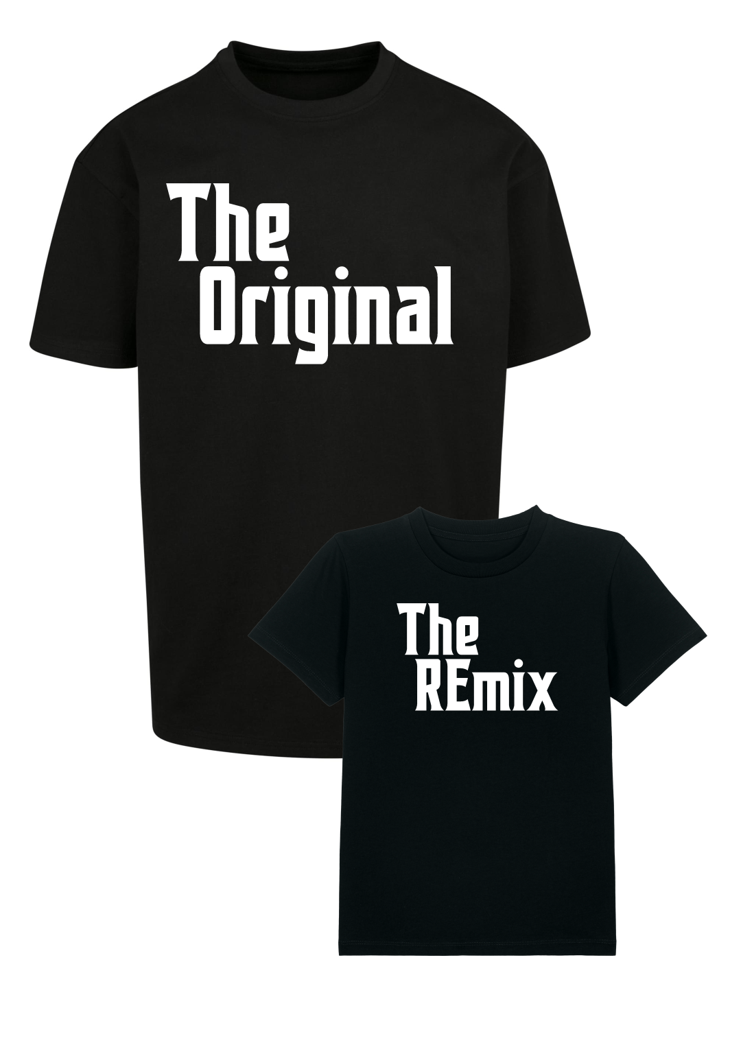 Bundle: T-Shirt - The Original (Adult) x T-Shirt - The Remix (Kid) - Black