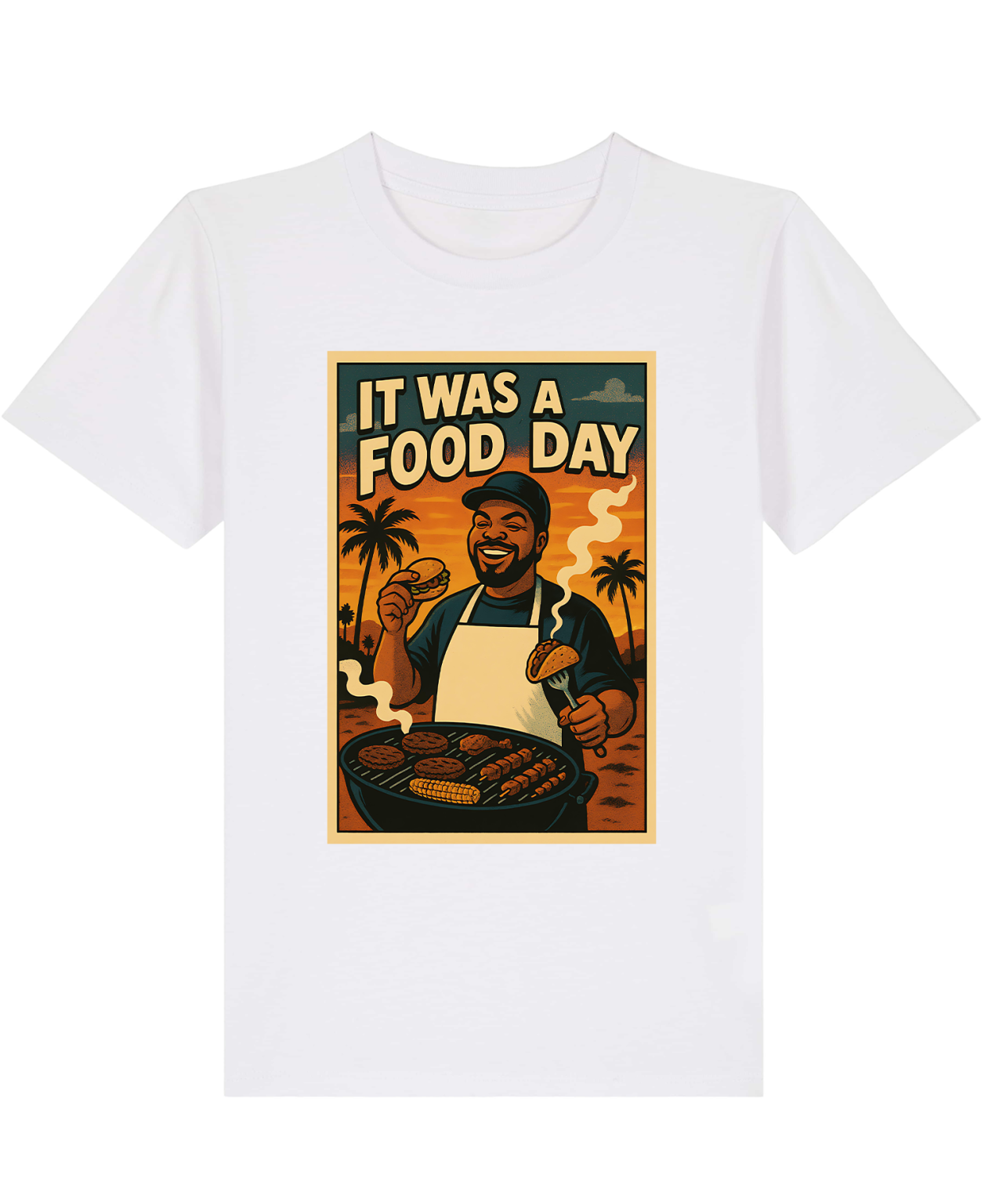 T-Shirt Kid Hip - Hop Vs Food - It was a food day