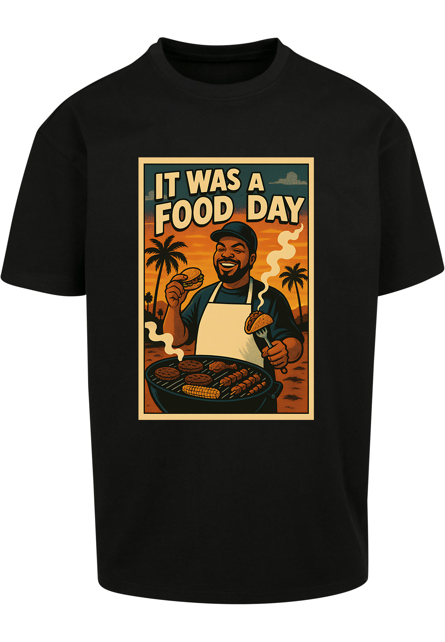 T-Shirt  Hip - Hop Vs Food - It was a food day