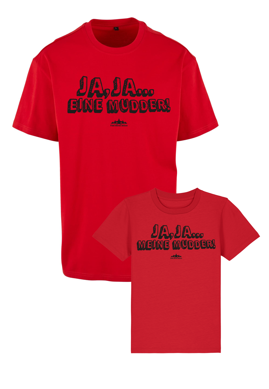 Bundle: T-Shirt - Eine Mudder (Adult) x T-Shirt - Meine Mudder (Kid) - Red