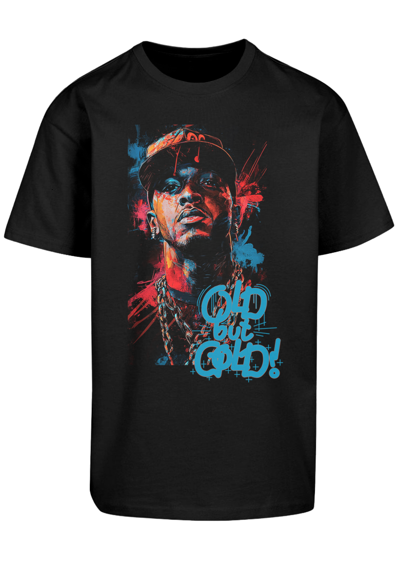 T-Shirt Old but Gold  Colorful portrait whit cap