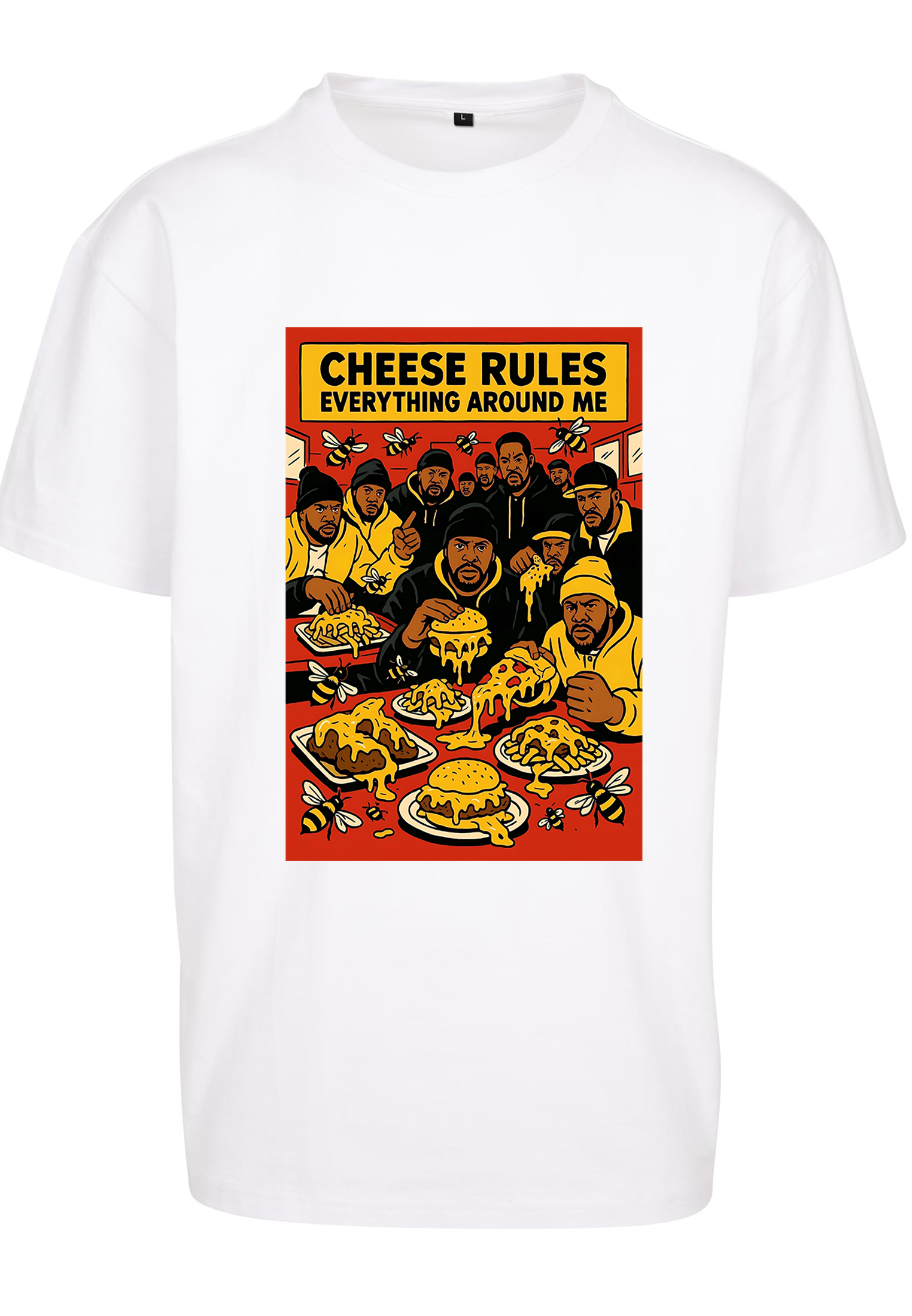 T-Shirt Hip - Hop Vs Food - Cheese Rules