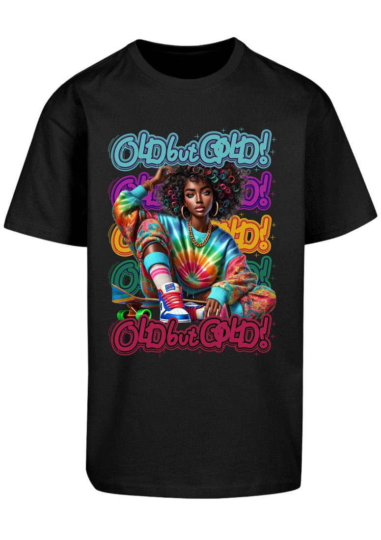 T-Shirt Old but Gold girl with skate