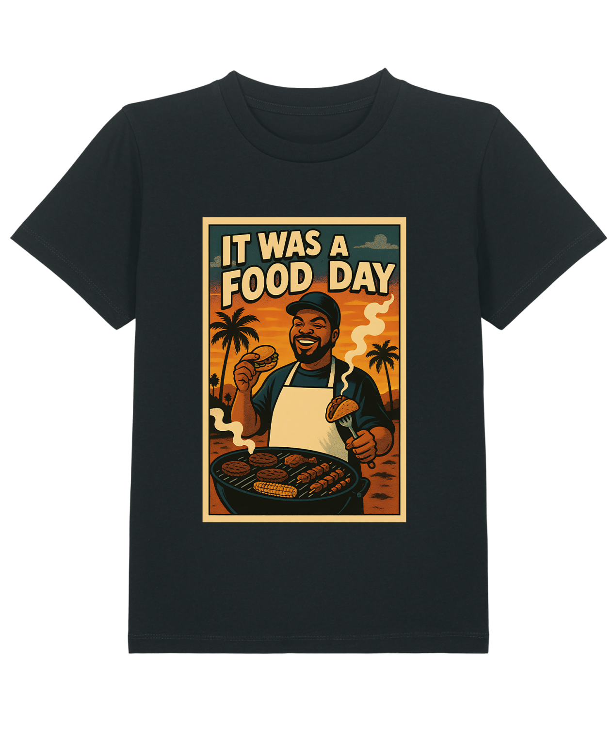 T-Shirt Kid Hip - Hop Vs Food - It was a food day