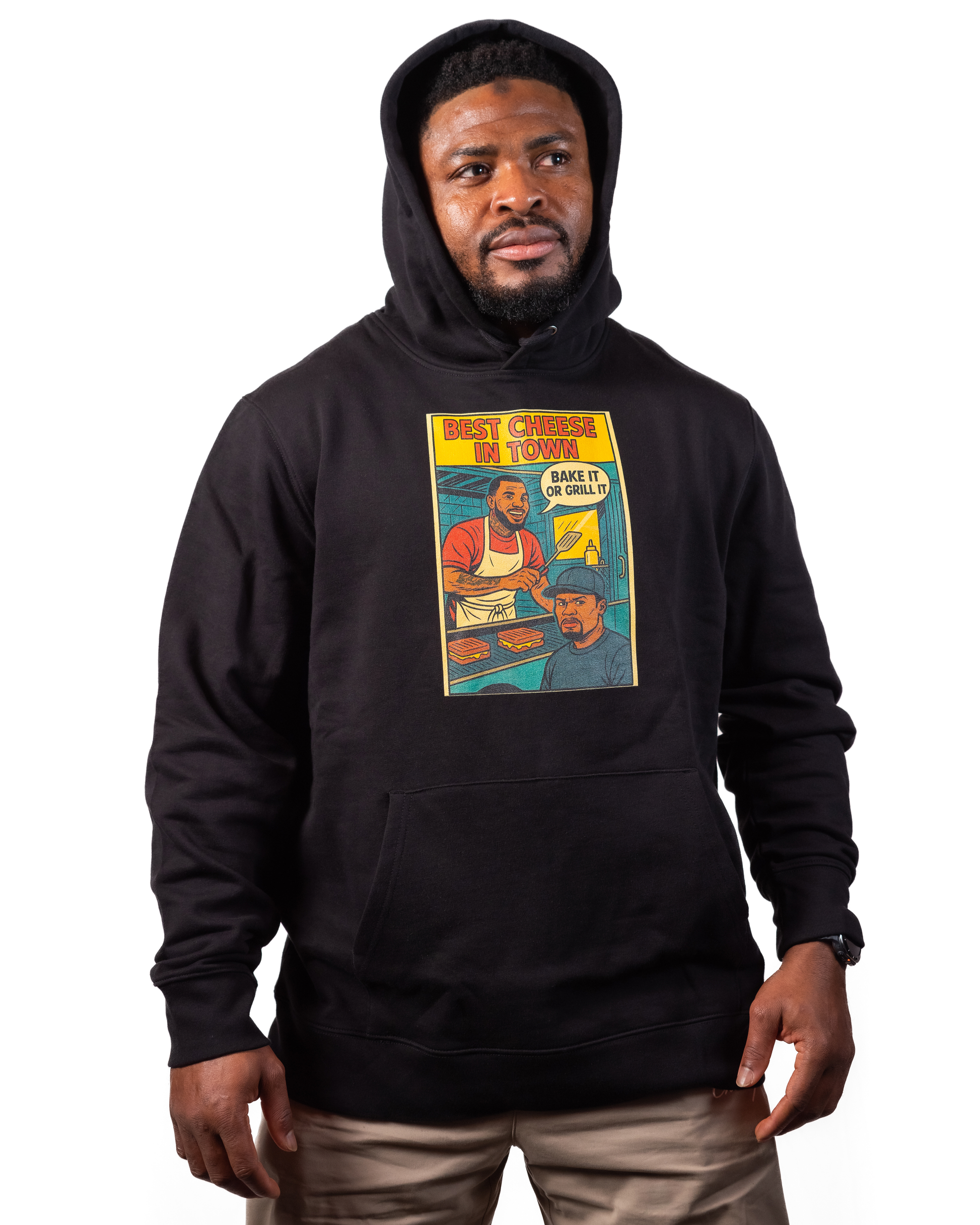 Hoodie  Hip - Hop Vs Food - Best Cheese in town