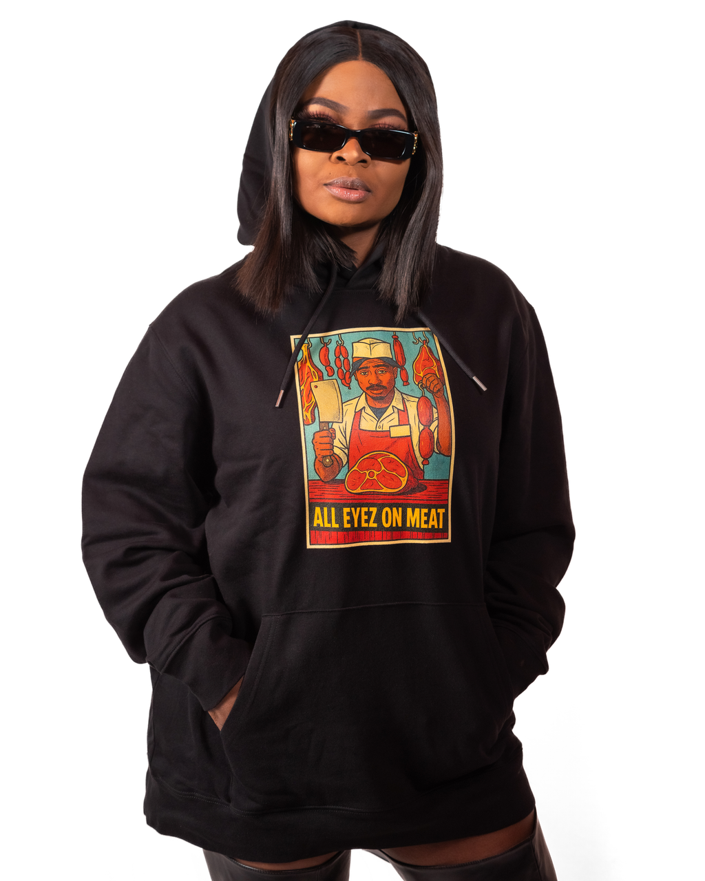 Hoodie Hip - Hop Vs Food -  All eyez on me