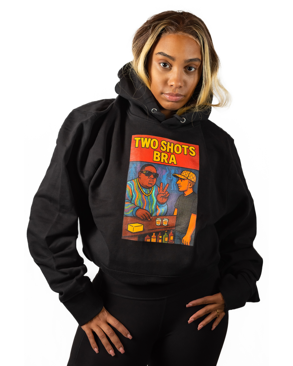 Hoodie Hip - Hop Vs Food - Two Shots bra