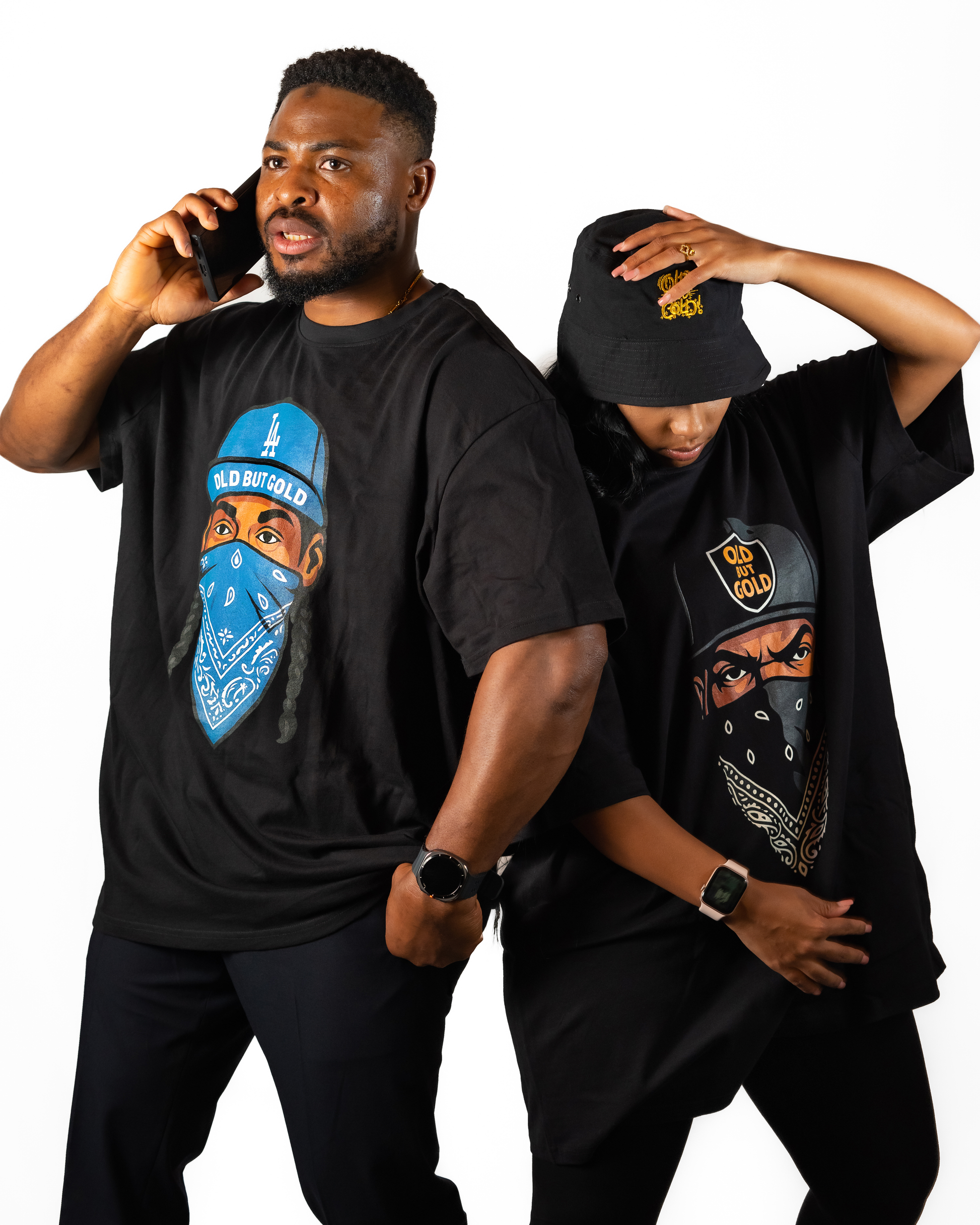 T-Shirt Old but Gold  Black Bandana