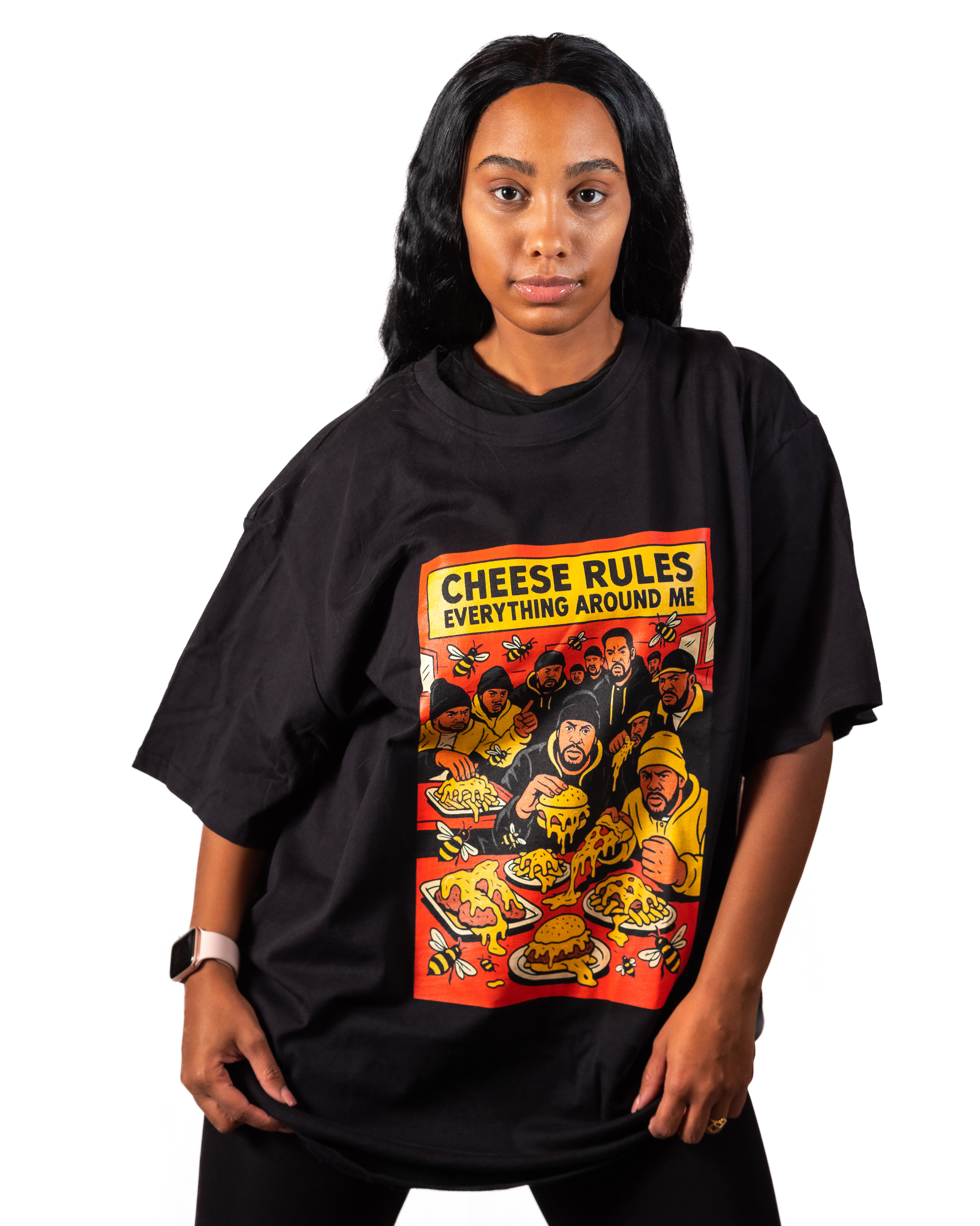 T-Shirt Hip - Hop Vs Food - Cheese Rules