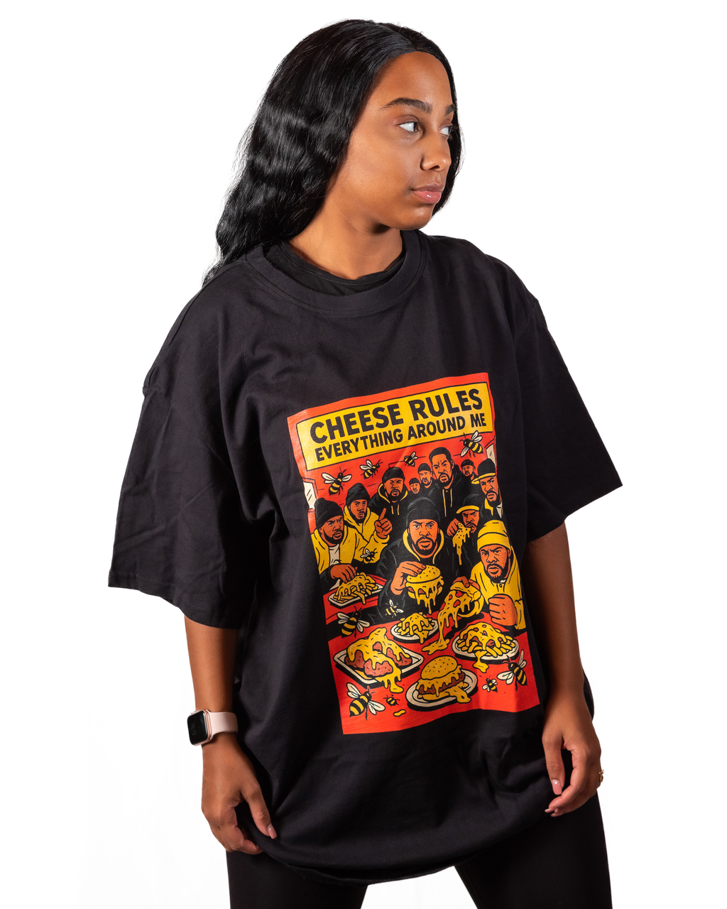 T-Shirt Hip - Hop Vs Food - Cheese Rules