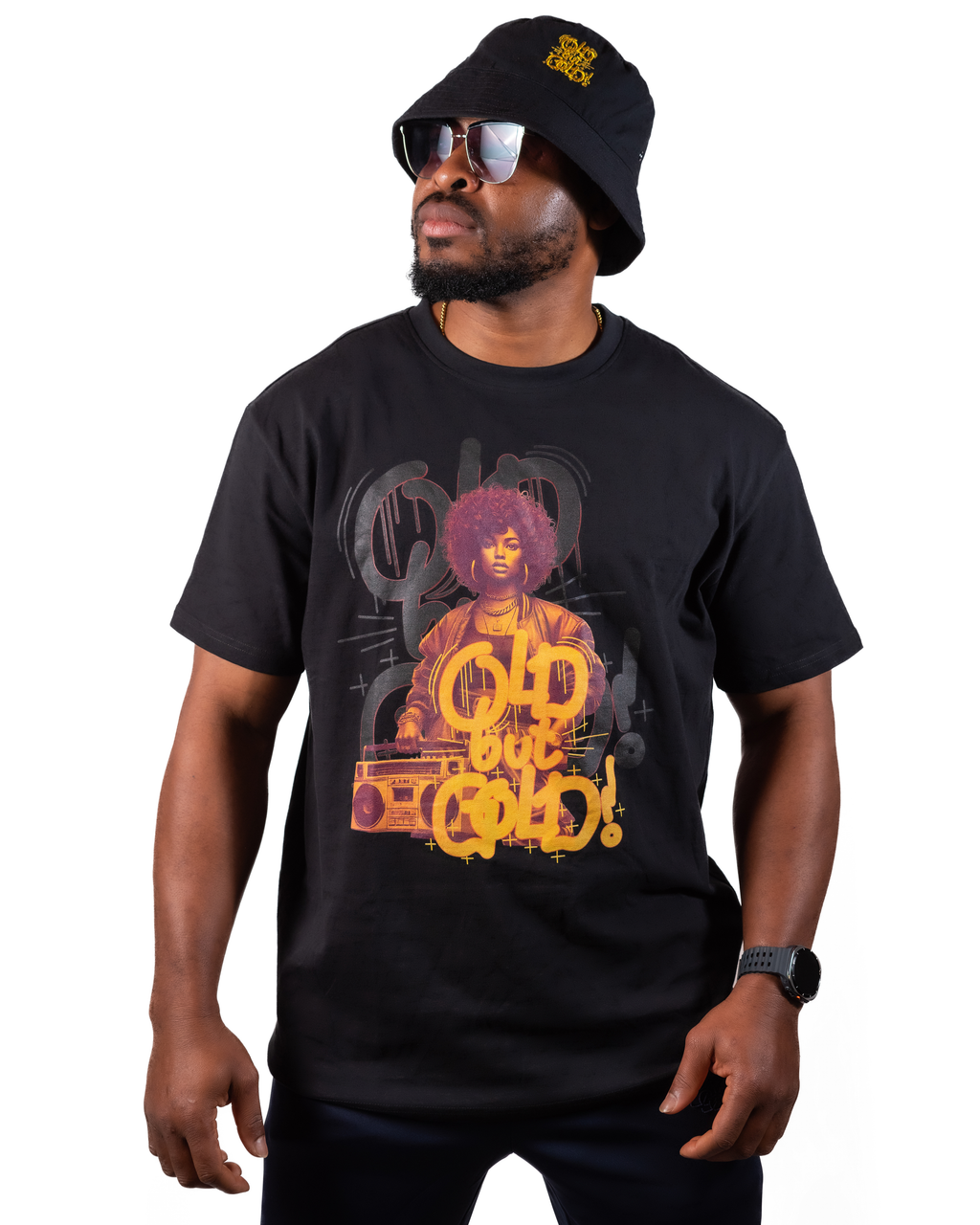 T-Shirt Old but Gold girl with guetto blaster
