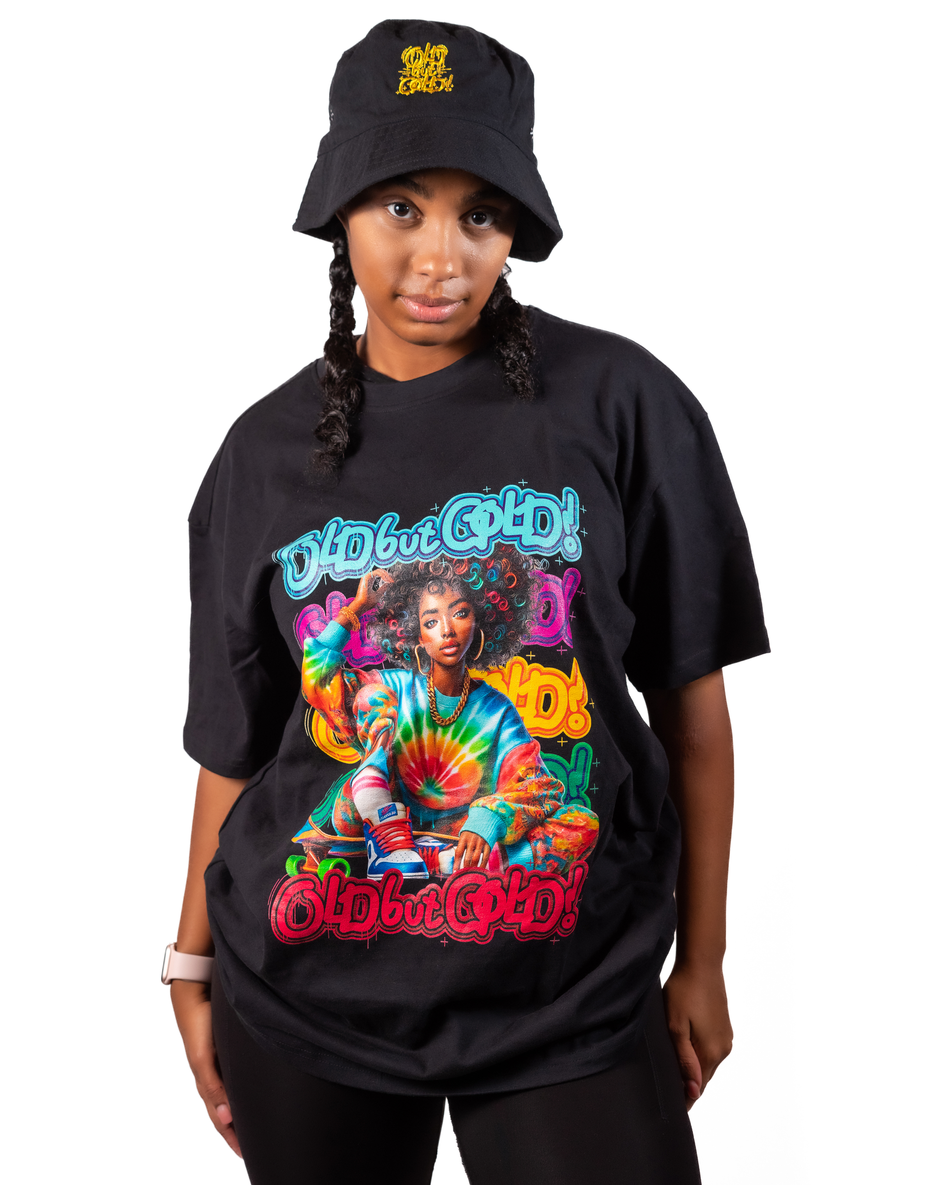 T-Shirt Old but Gold girl with skate
