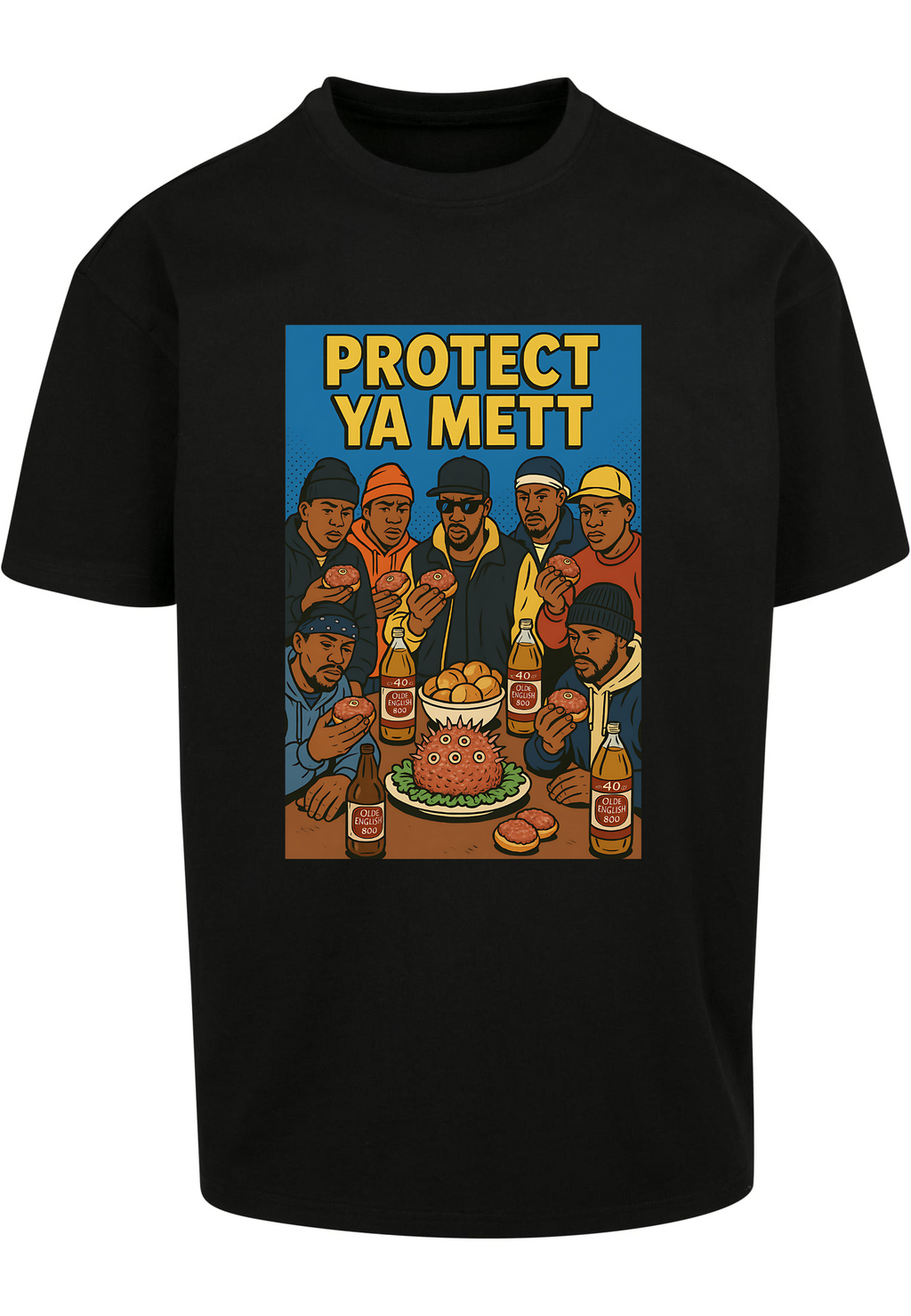 T-Shirt Hip - Hop Vs Food - Protect ya mett