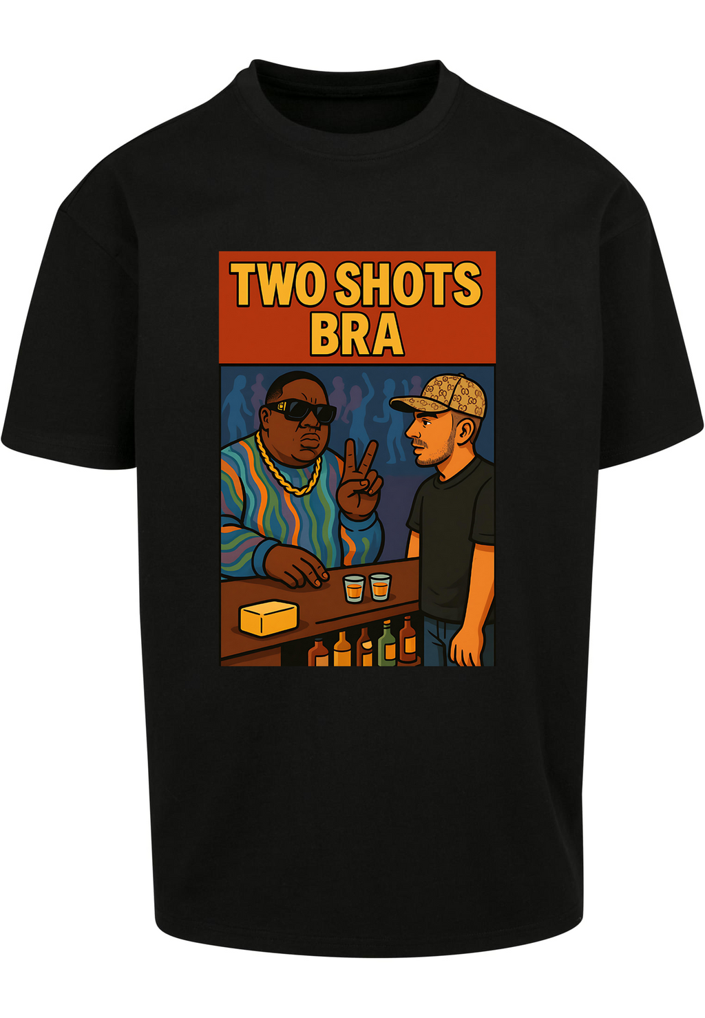 T-Shirt Hip - Hop Vs Food - Two Shots bra