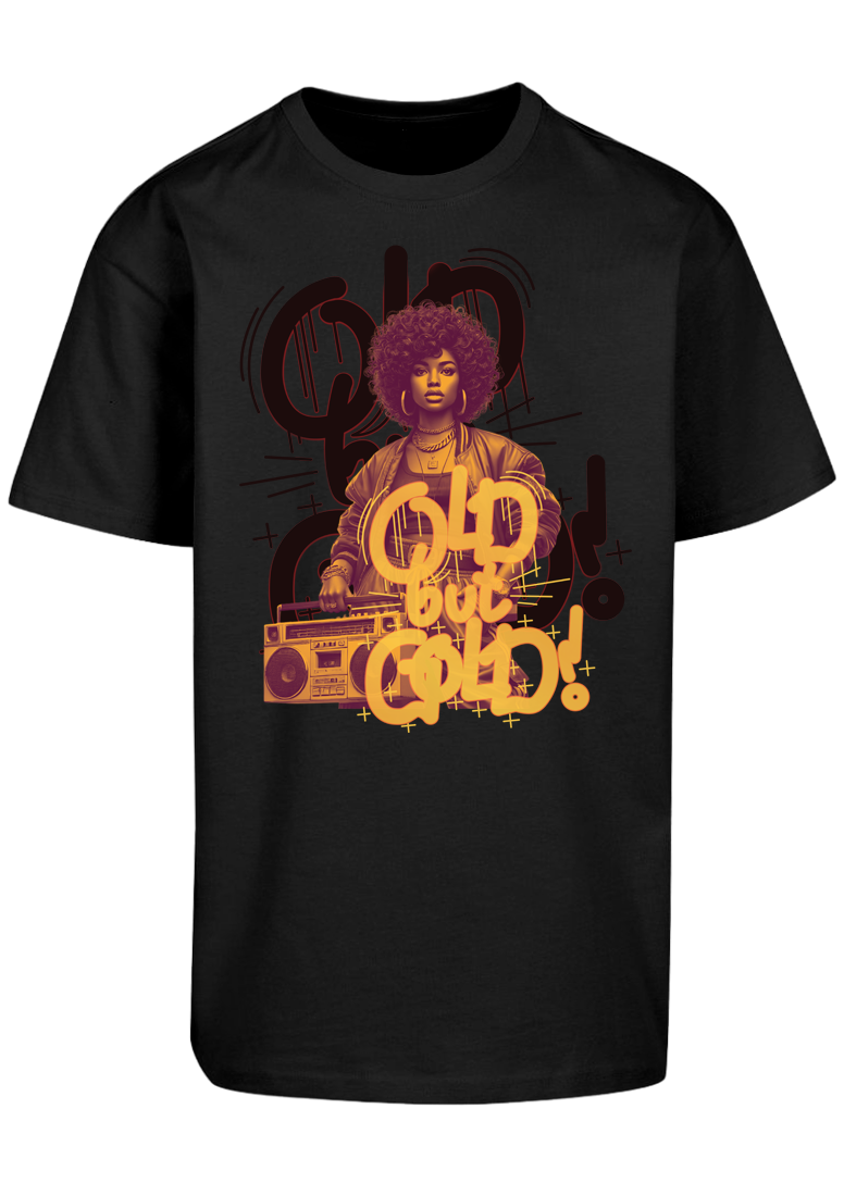 T-Shirt Old but Gold girl with guetto blaster
