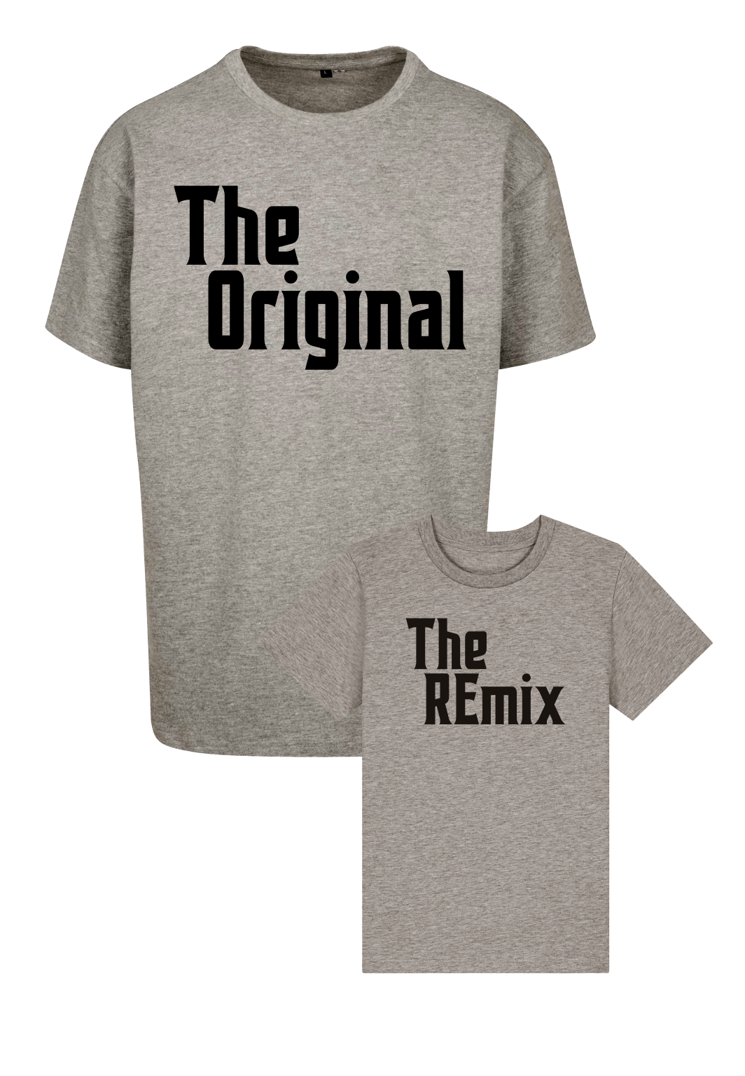 Bundle: T-Shirt - The Original (Adult) x T-Shirt - The Remix (Kid) - Grey