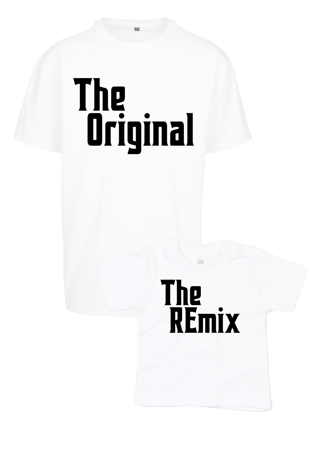 Bundle: T-Shirt - The Original (Adult) x T-Shirt - The Remix ( Baby) - White